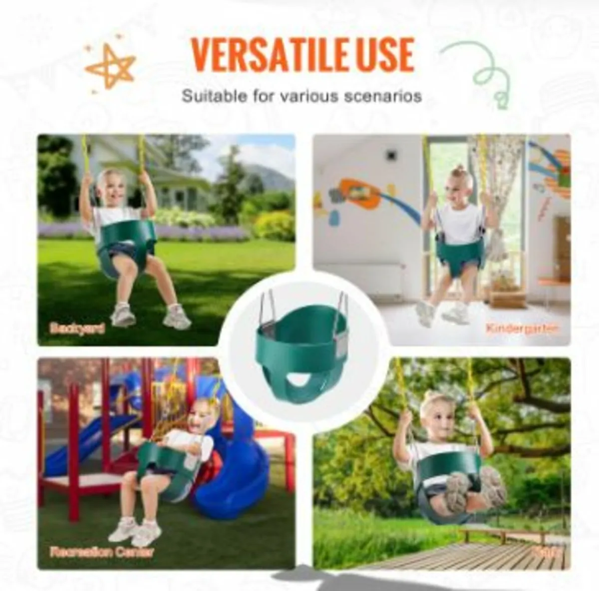 Toddler Swing Seat High Back Full - Image 4