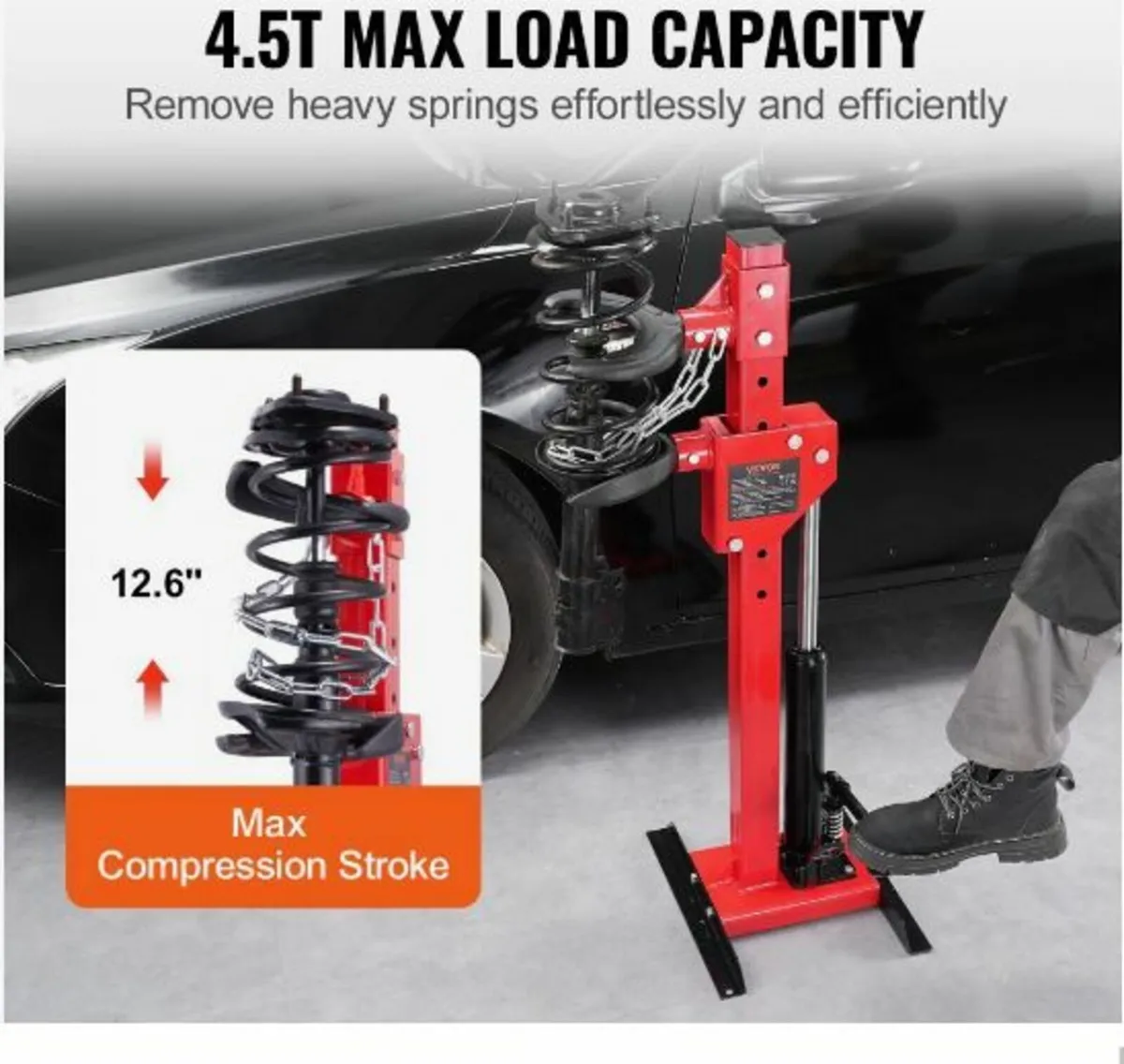 Strut Spring Compressor, 4.5 Ton/9920 LBS Hydraul - Image 2