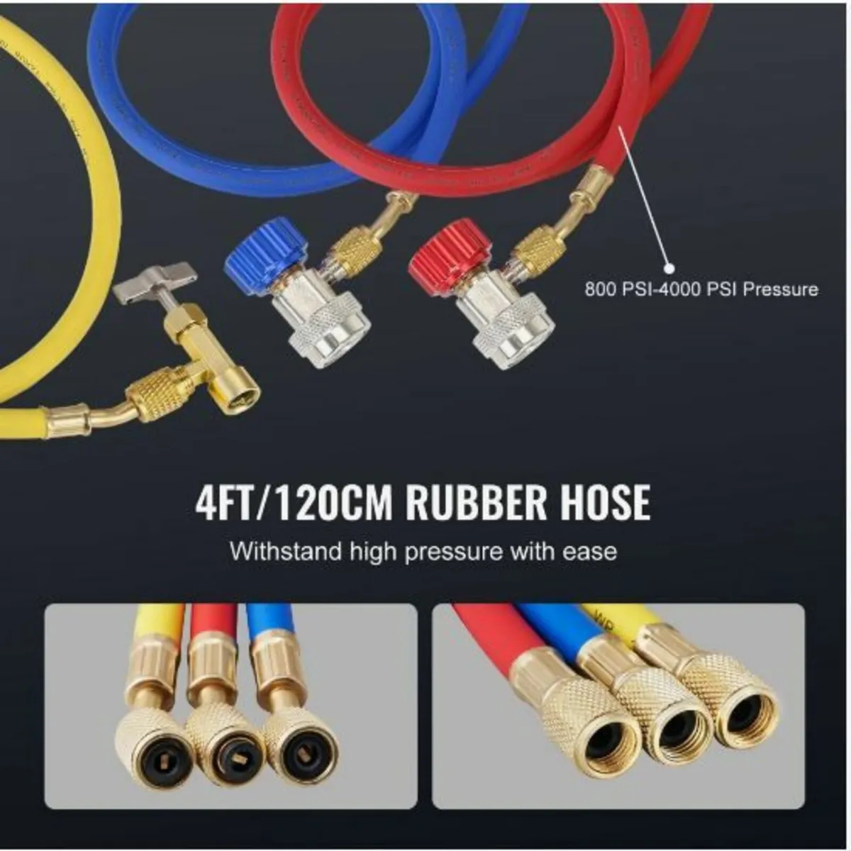 1/4 HP 4 CFM AC Vacuum Pump and Gauge Set - Image 2