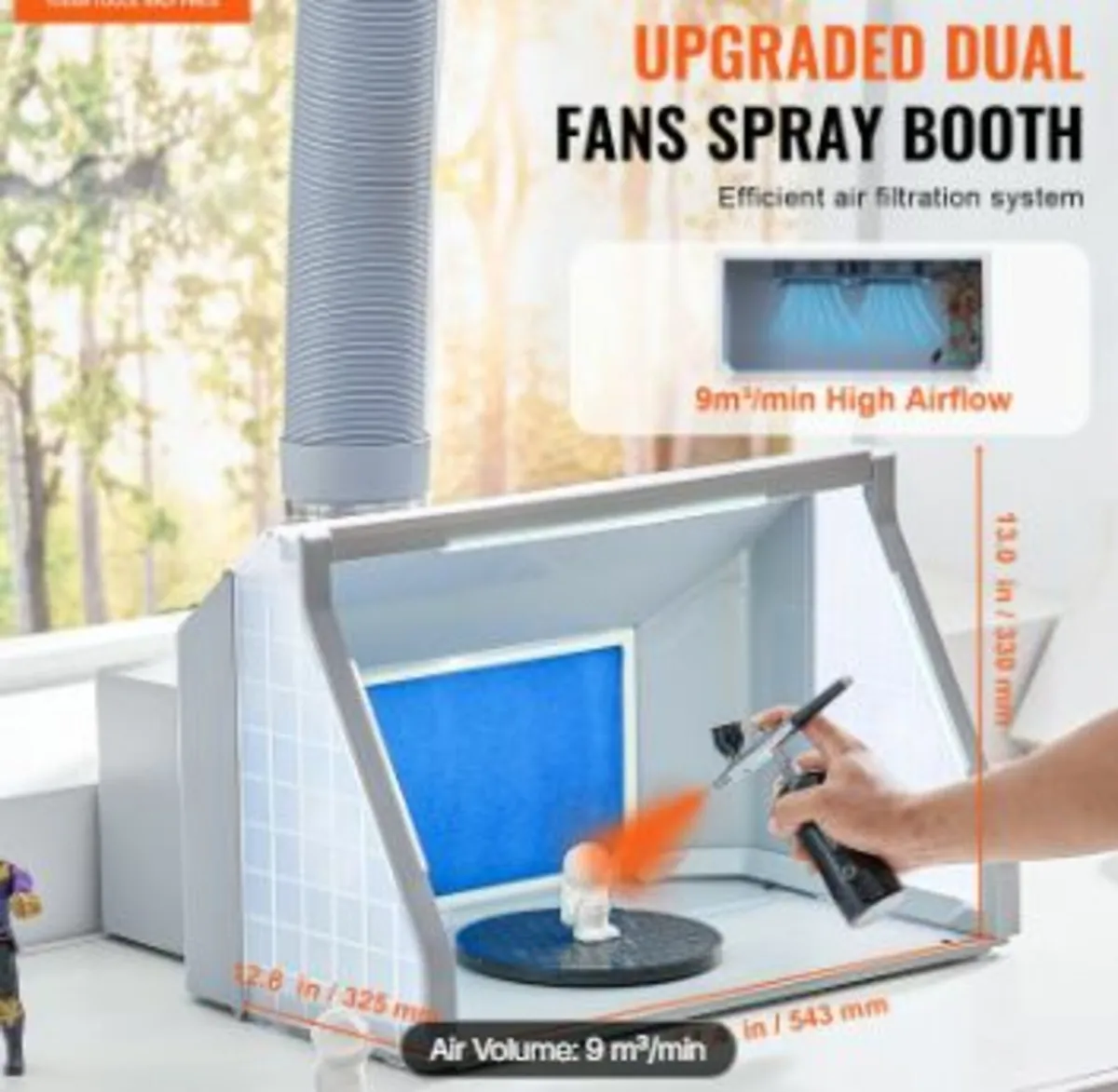 Airbrush Spray Booth Dual-Fans - Image 2