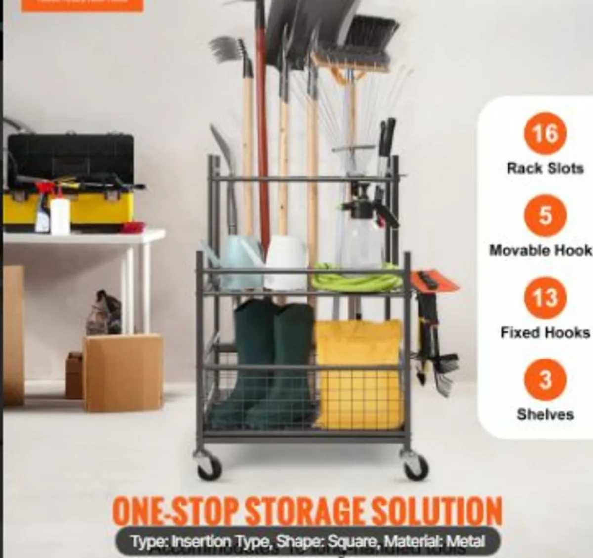 Garden Tool Organizer, 16 Slots - Image 3