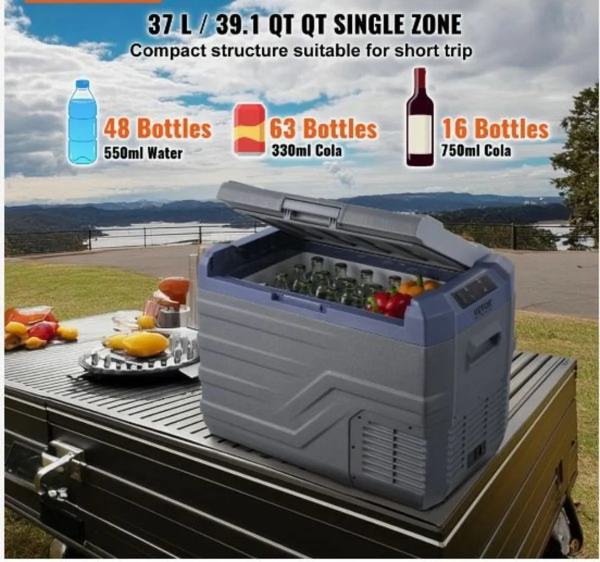 Portable Car Refrigerator Freezer Compressor 37 L - Image 2