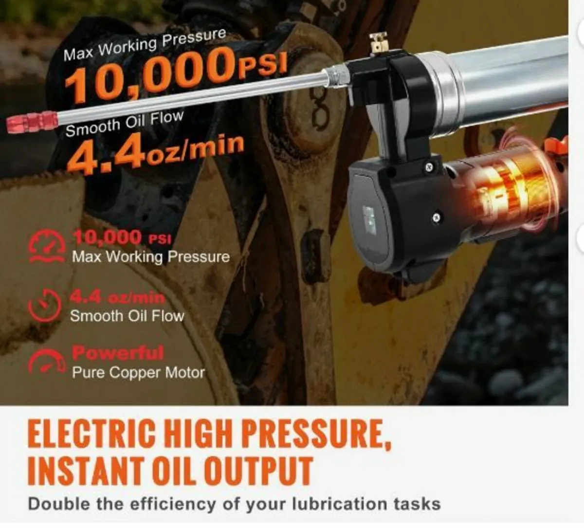 Cordless Grease Gun Electric 20 Volt 2.0 Ah Batte - Image 2