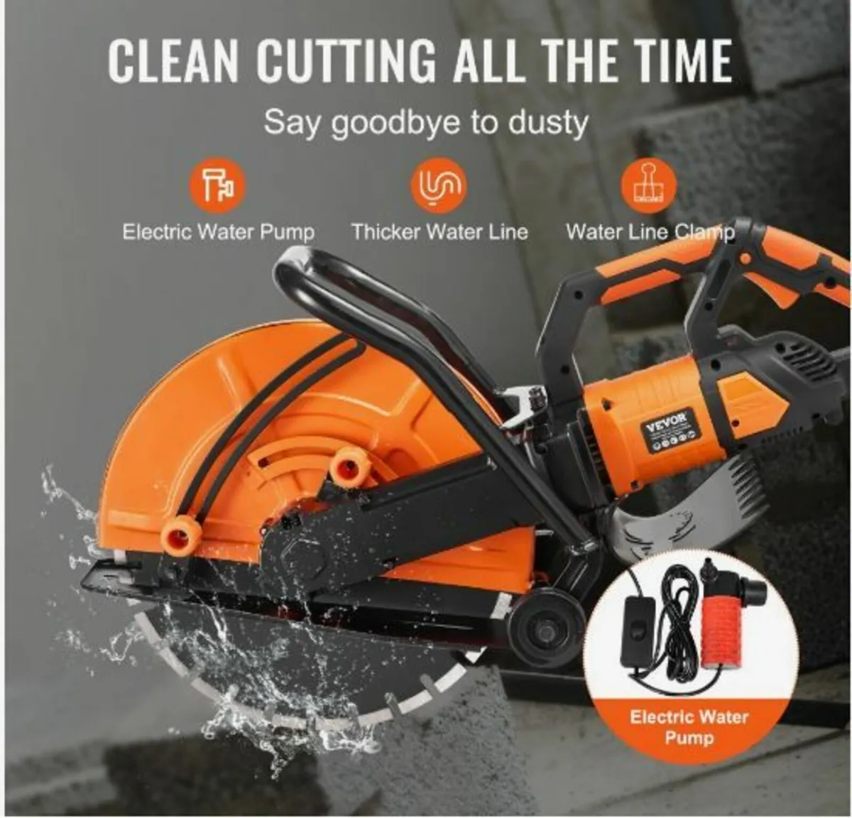 16'' Electric Concrete Saw Wet/Dry Saw Cutter - Image 3