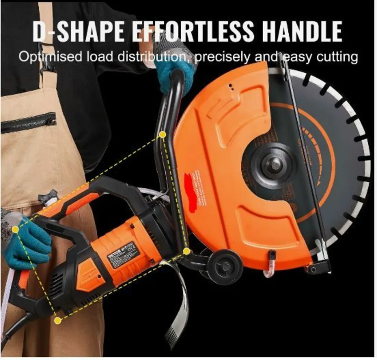 16'' Electric Concrete Saw Wet/Dry Saw Cutter - Image 4