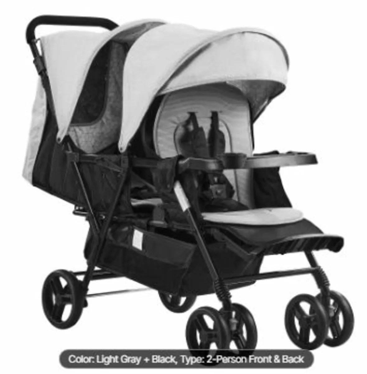 Double Stroller Foldable Lightweight Twin Tandem - Image 1
