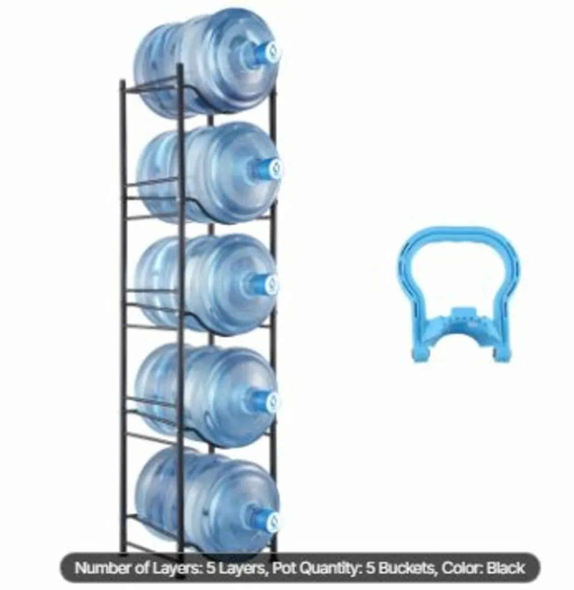 5 Tiers Water Jug Holder Single Row Water Bottle R - Image 1