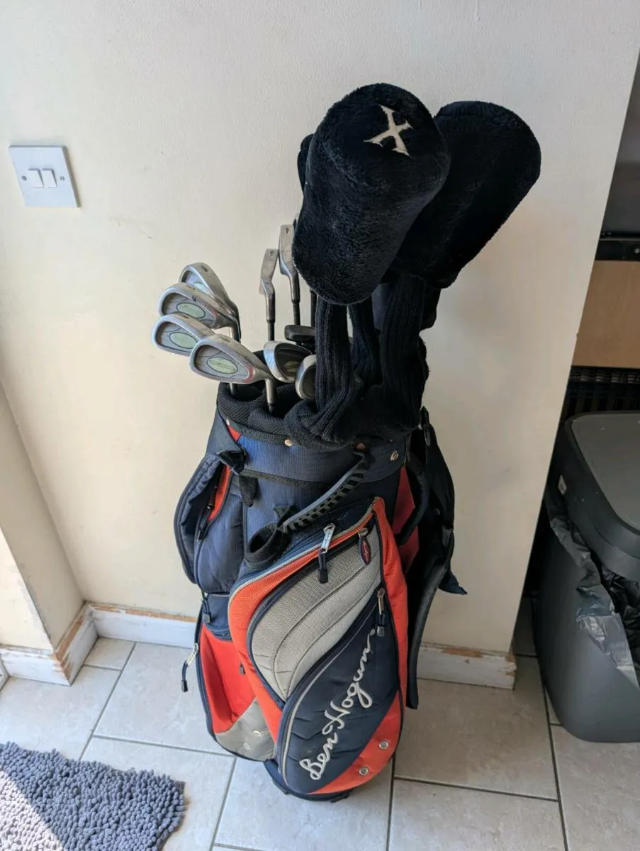 Adult Golf clubs in Ben Hogan bag - Image 1
