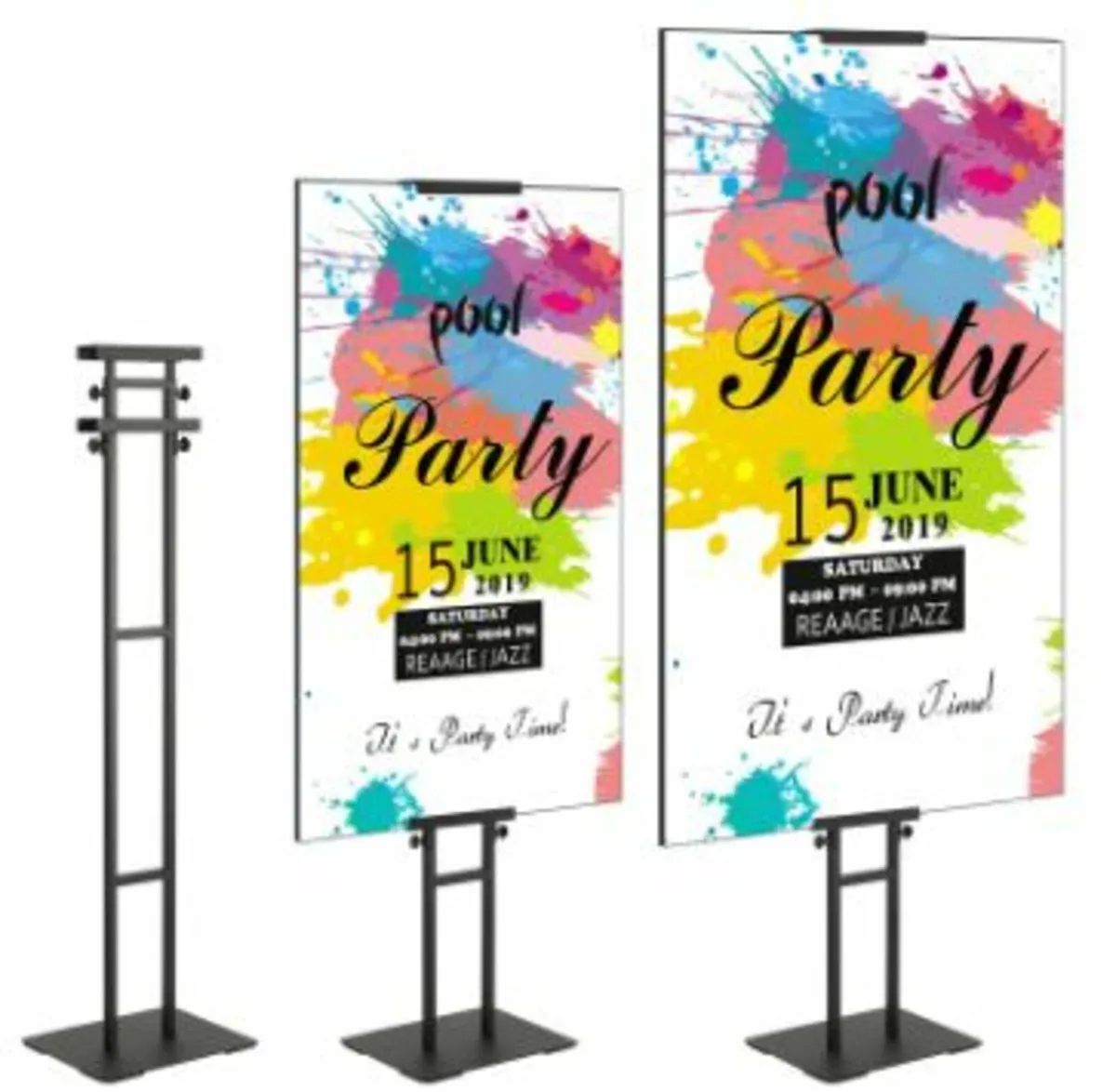 Poster Stand, Adjustable Height Up to 75", Double- - Image 1