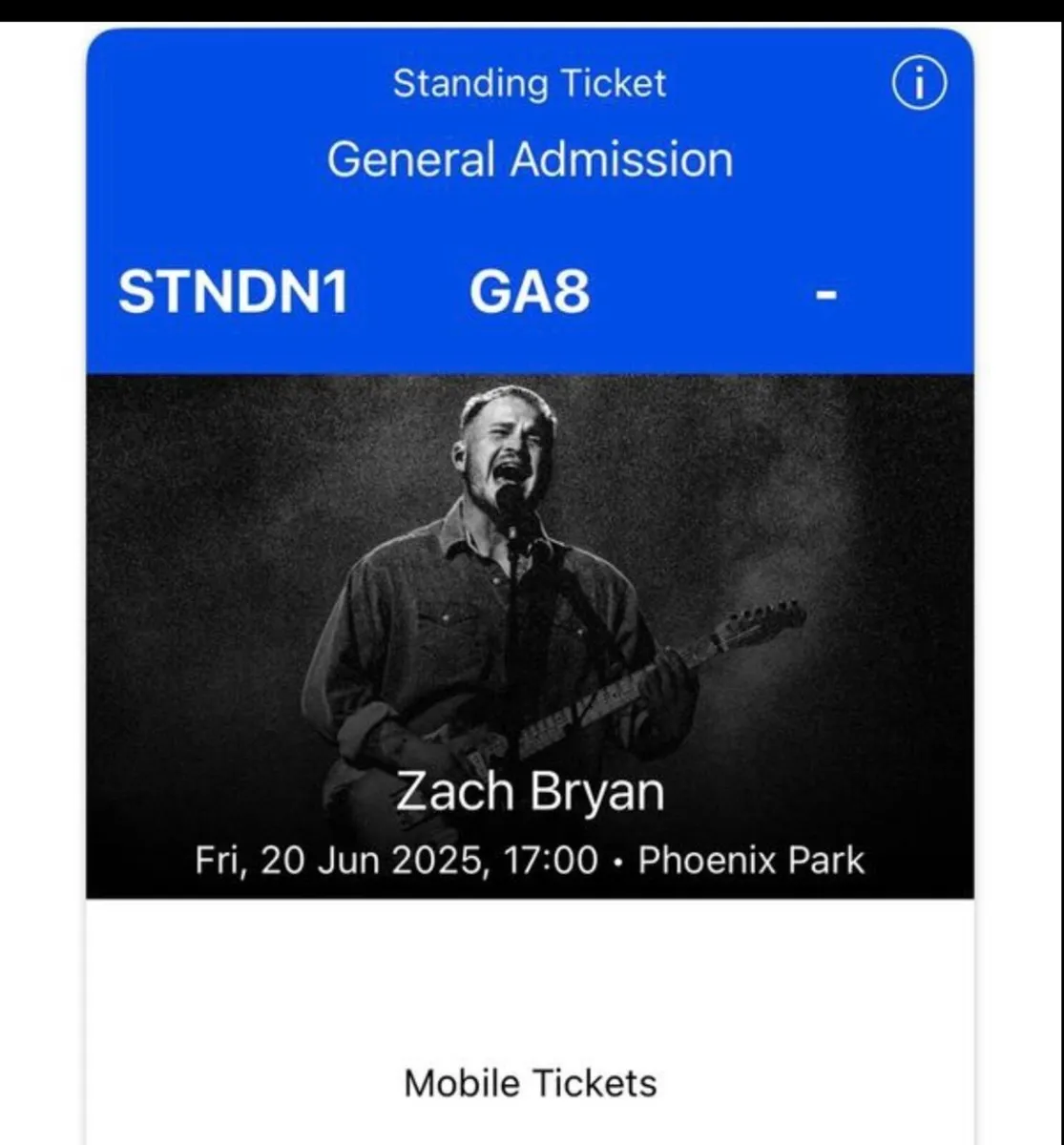 Zach Bryan - Friday night - 1 ticket - Image 1