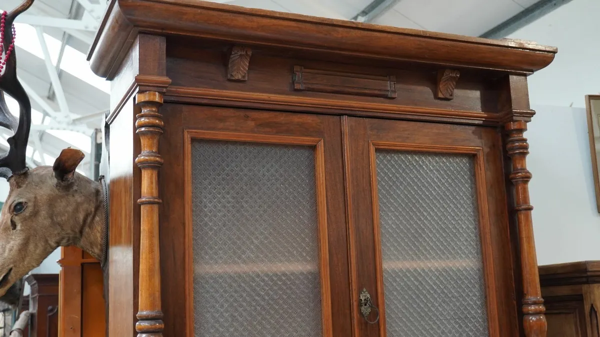 🇪🇸 Antique Spanish Kitchen Cabinet with Marble T - Image 3