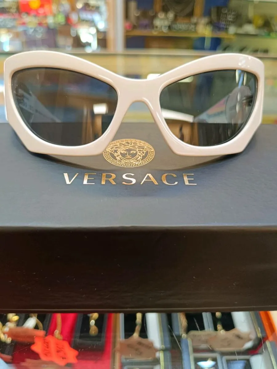 Versace Sunglasses, Cat's Eyes,White Frames - Image 1