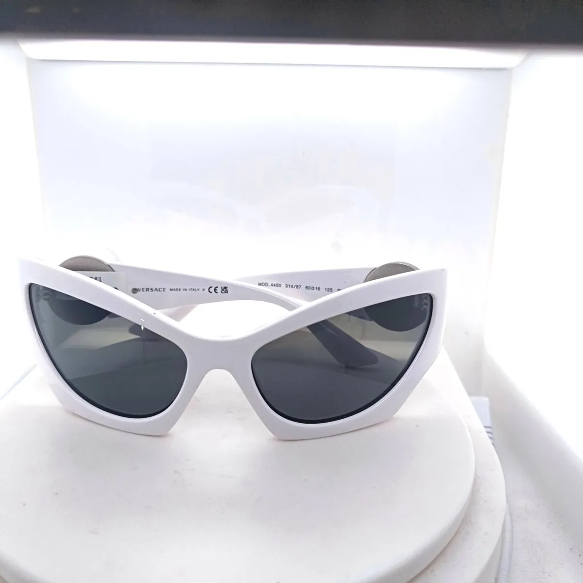Versace Sunglasses, Cat's Eyes,White Frames - Image 2