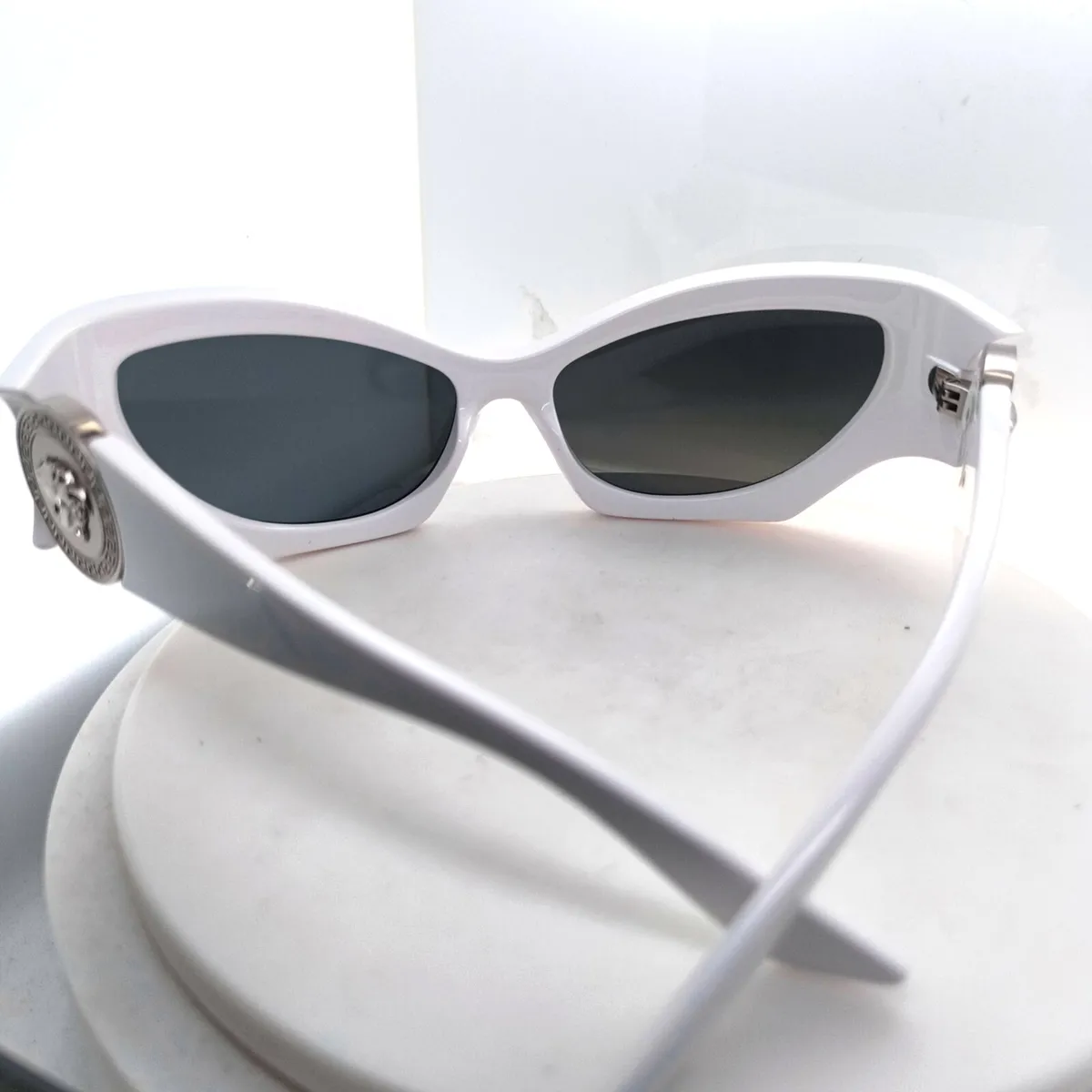Versace Sunglasses, Cat's Eyes,White Frames - Image 3