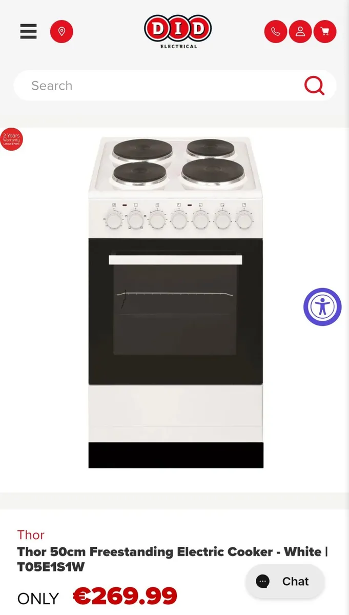 Thor White Free Standing Electric Oven - Image 2