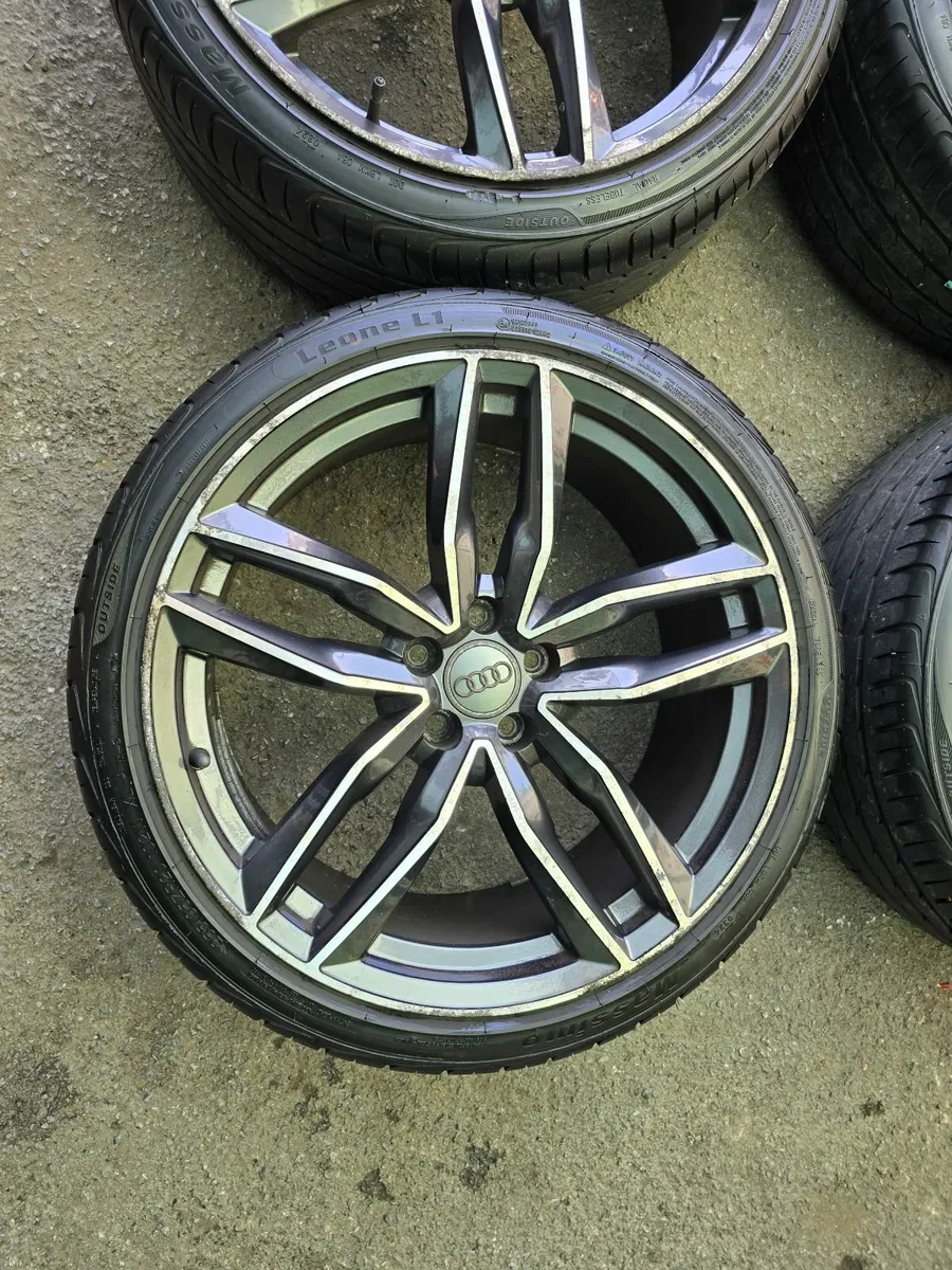 Audi R20 Alloy Wheels with Good Tyres - Image 2