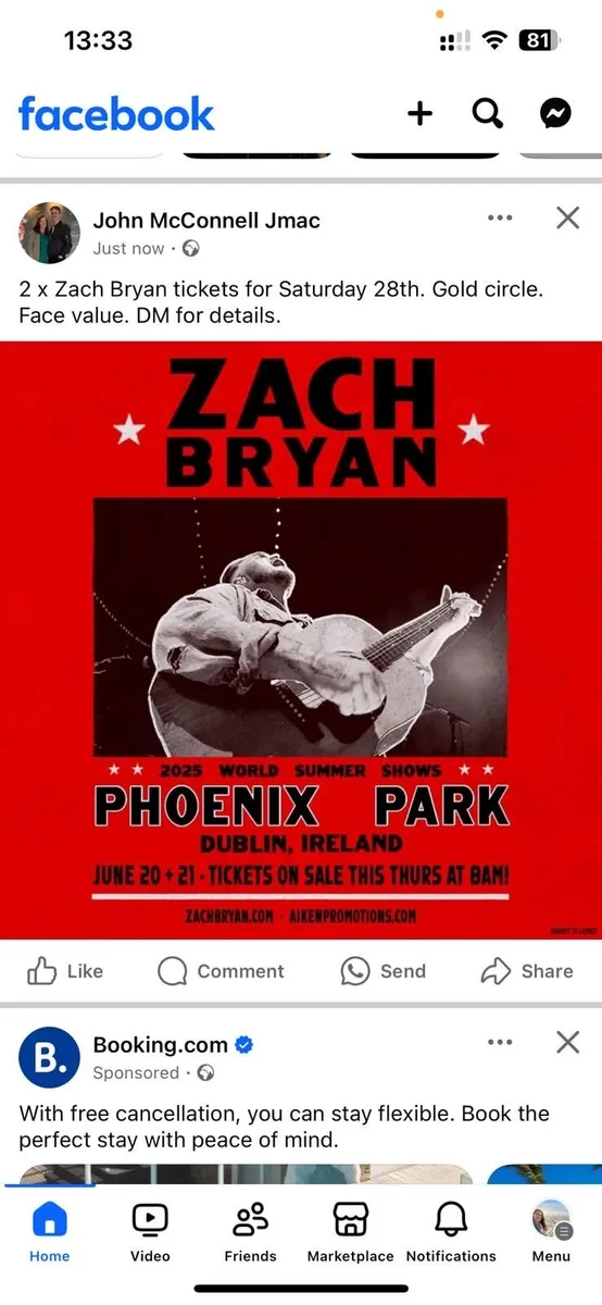2 x Zach Bryan Gold circle tickets for Fri 20th Ju - Image 2