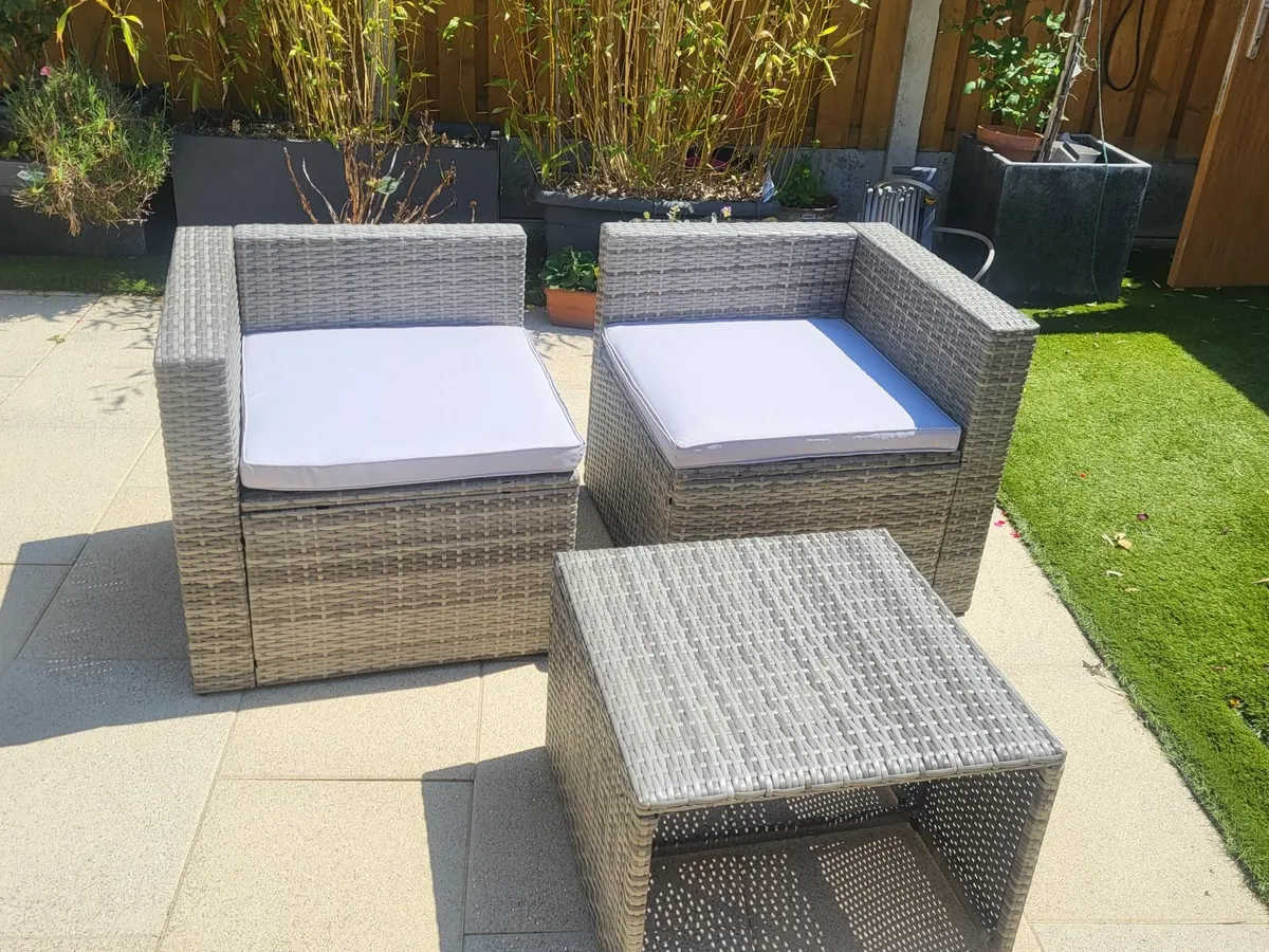 Garden Chairs and Table - Image 1