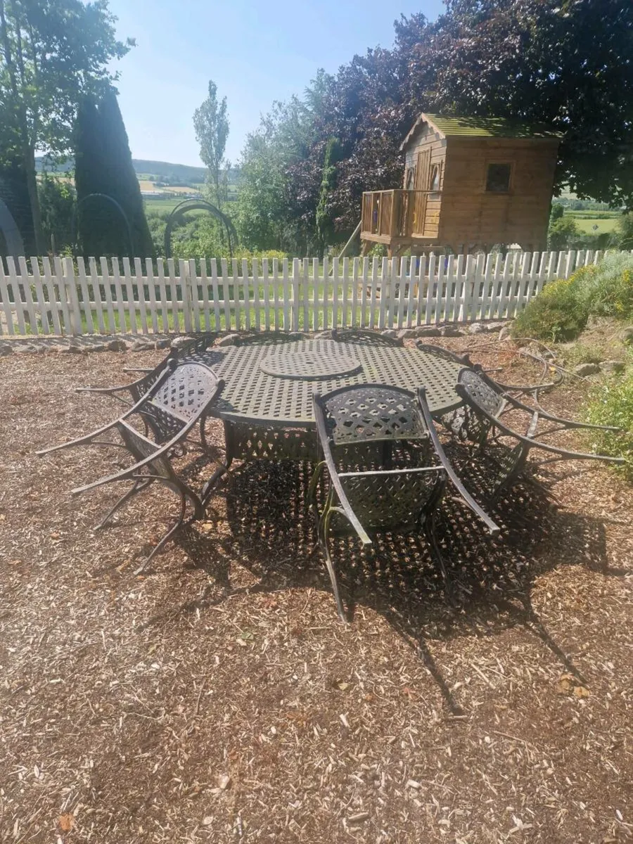 Cast Iron Garden Table and Chairs - Image 2