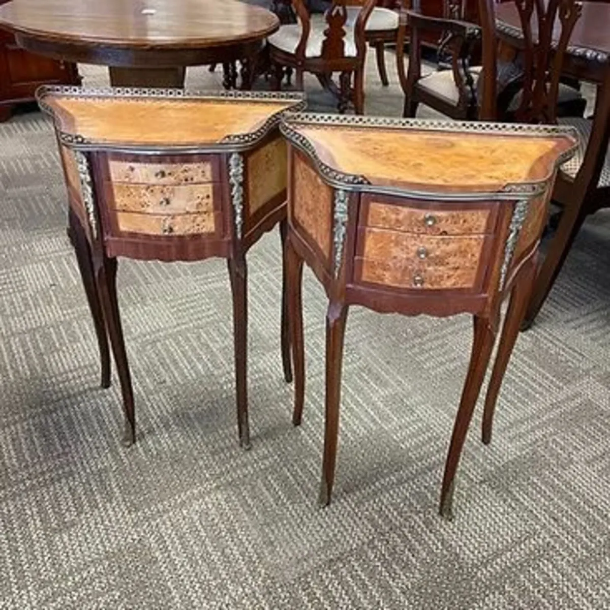 A pair of Vintage Louis XV French ormolu mounted i