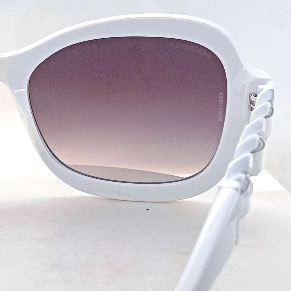 Chanel Sunglasses White Frames,Woven Arms - Image 4