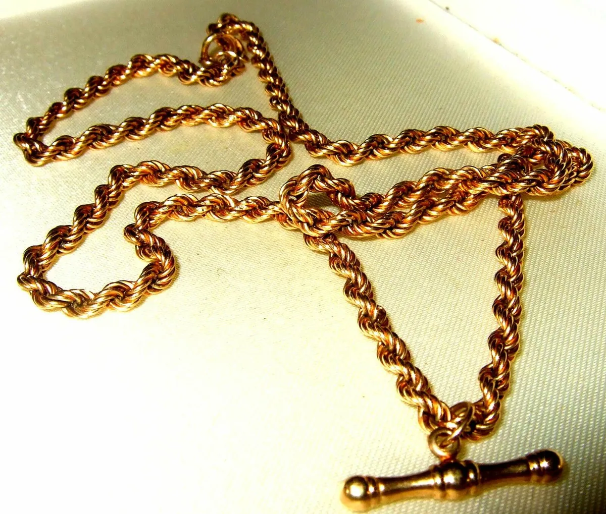 Vintage 9ct Gold Hallmarked Albert Rope Chain - Image 2