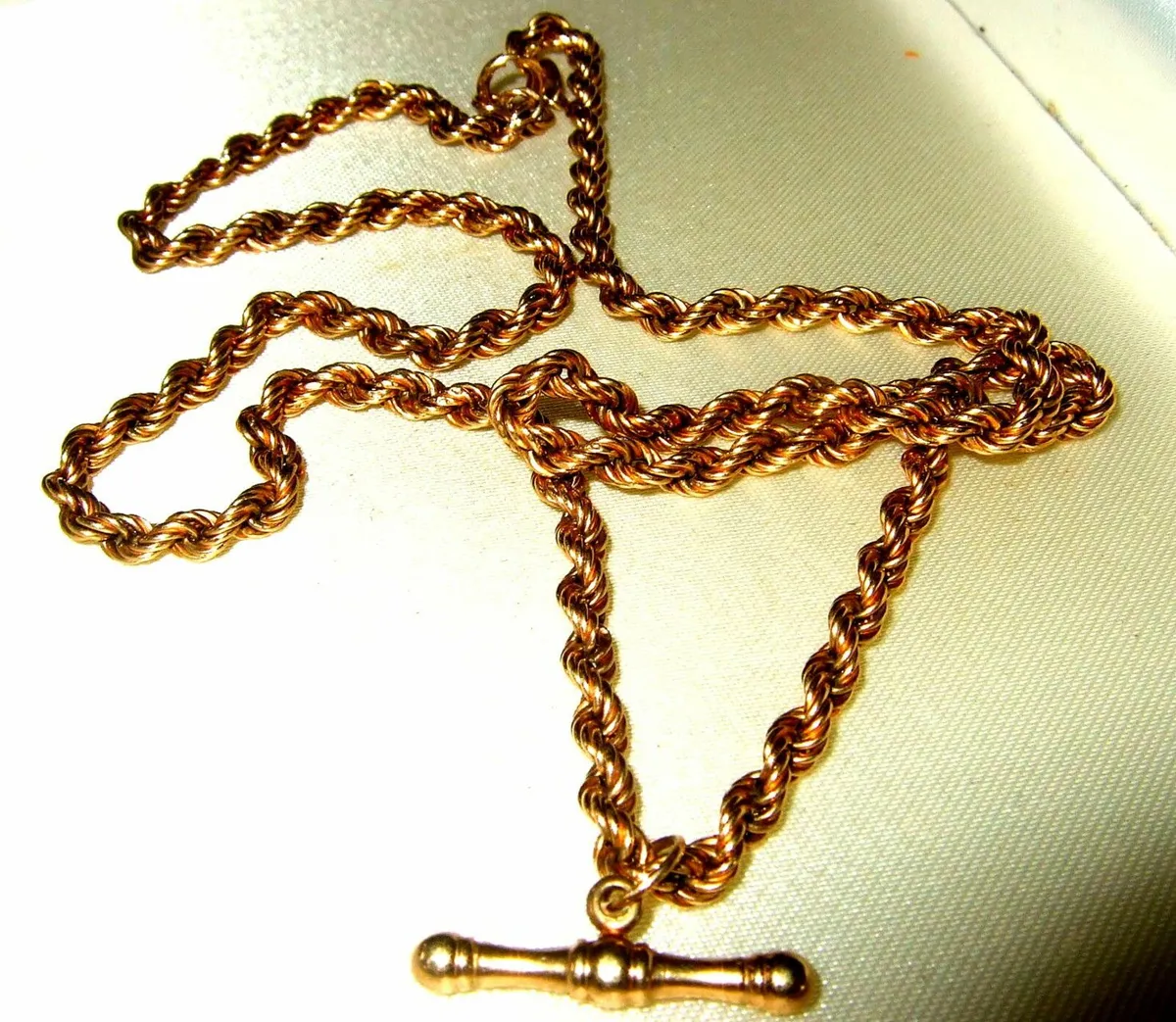Vintage 9ct Gold Hallmarked Albert Rope Chain - Image 3