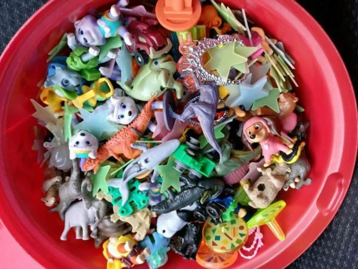 Box of small toys