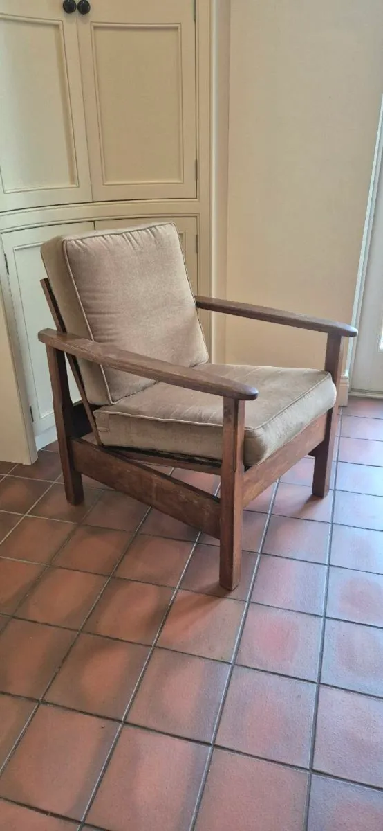 Timber frame mid-century armchair - Image 1