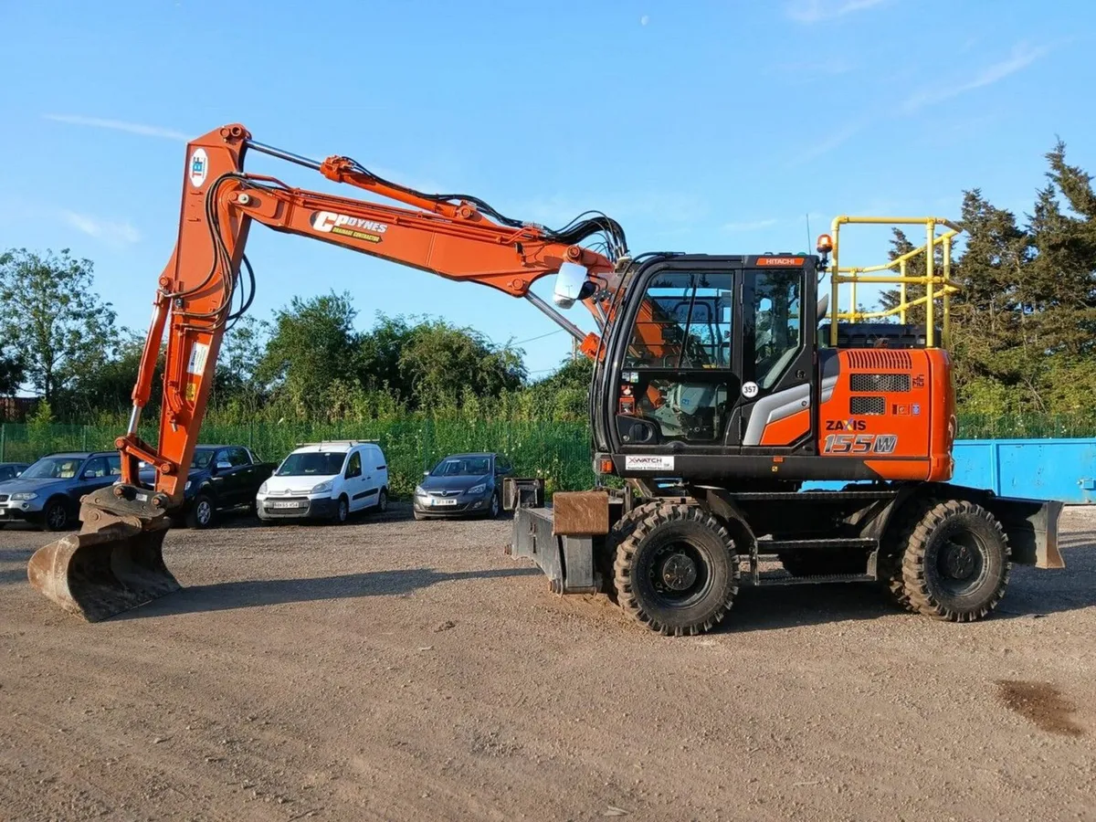 HITACHI ZX155W-7 18 TON RUBBER WHEELED EXCAVATOR - Image 1