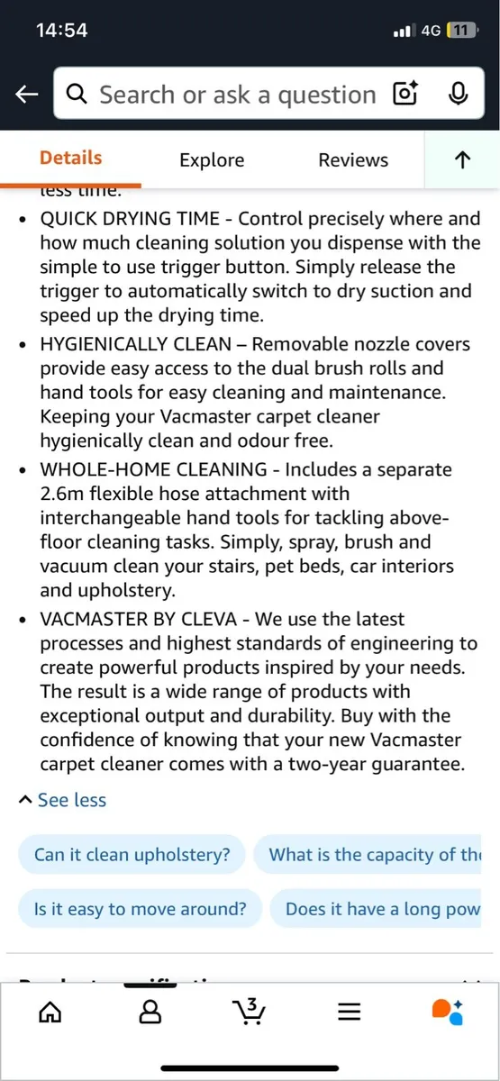 Vac master carpet cleaner - Image 4