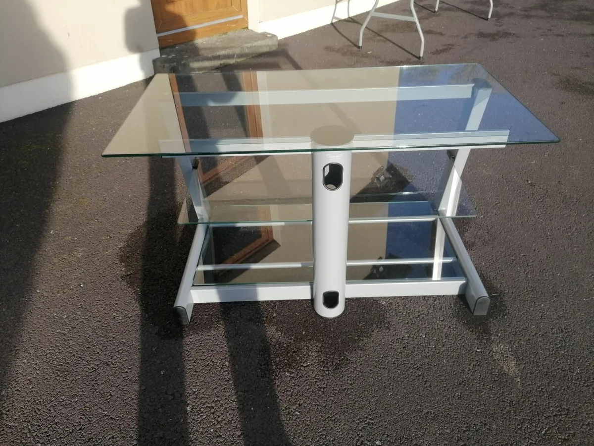 TV Table with glass shelving - Image 1