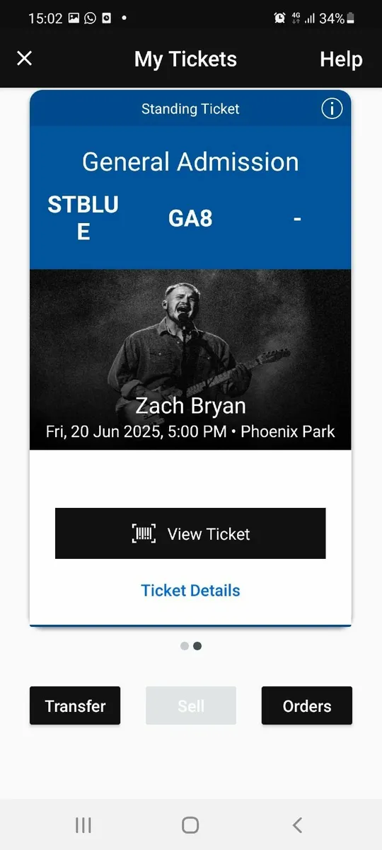 2 Zach Bryan Friday Tickets - Image 1