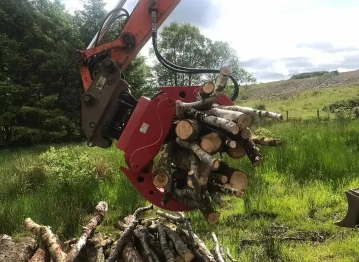 WOOD / LOG GRAPPLE  FOR 3 TON - 25 TON EXCAVATORS - Image 2