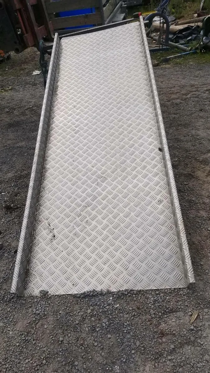 Aluminium.  Skids /// ramp. (.  8 ft x 30 inch) - Image 1