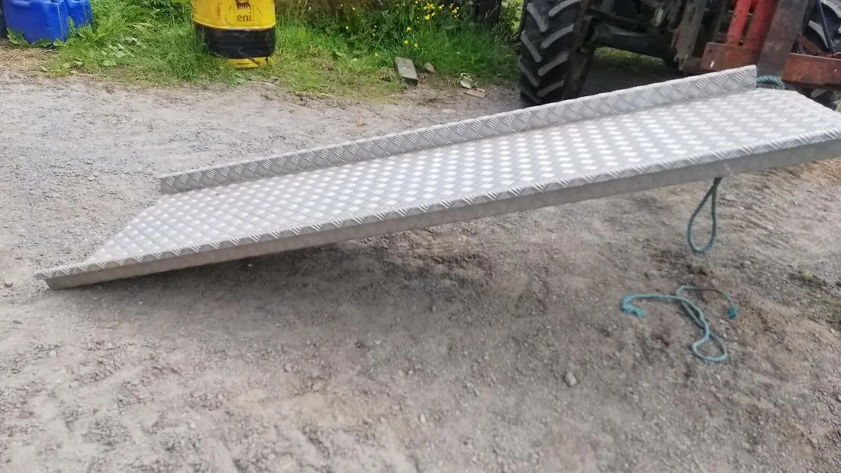 Aluminium.  Skids /// ramp. (.  8 ft x 30 inch) - Image 2