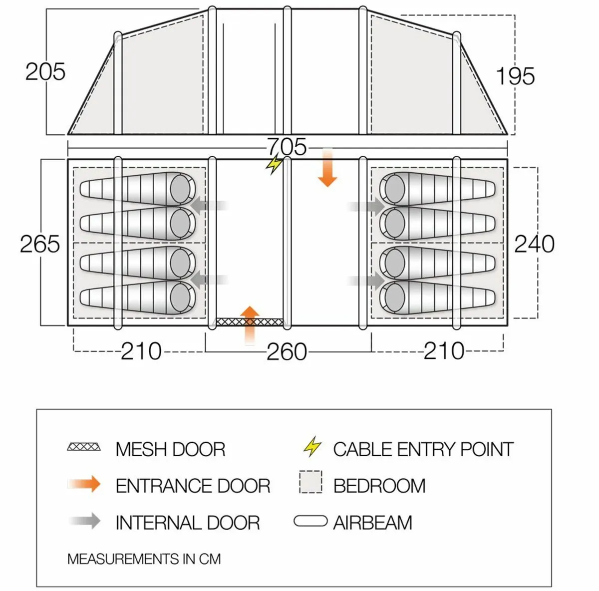 8 man Vango longleat  AirBeam 800XL - Image 3