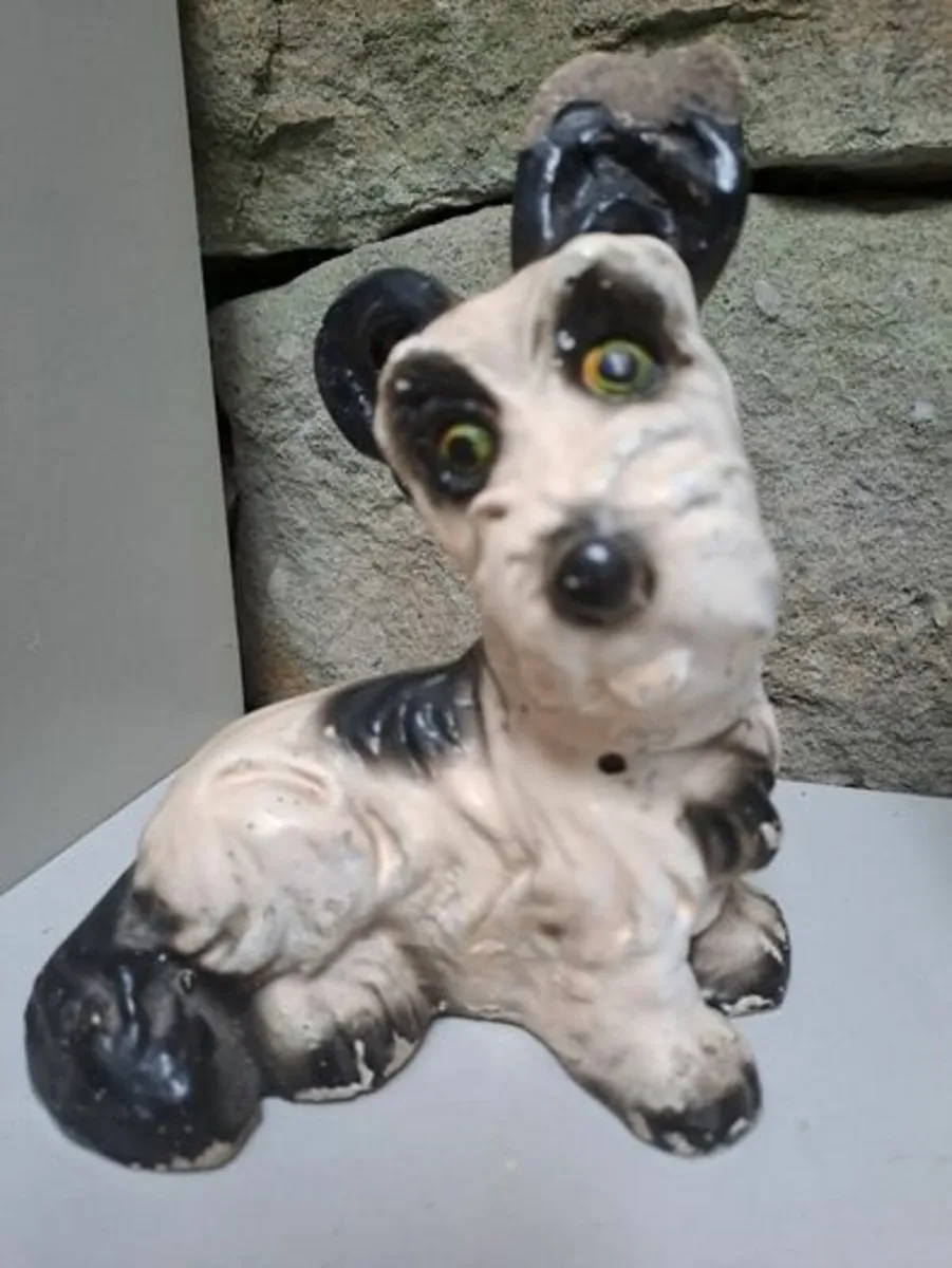 Vintage chalkware terrier dogs - Image 3