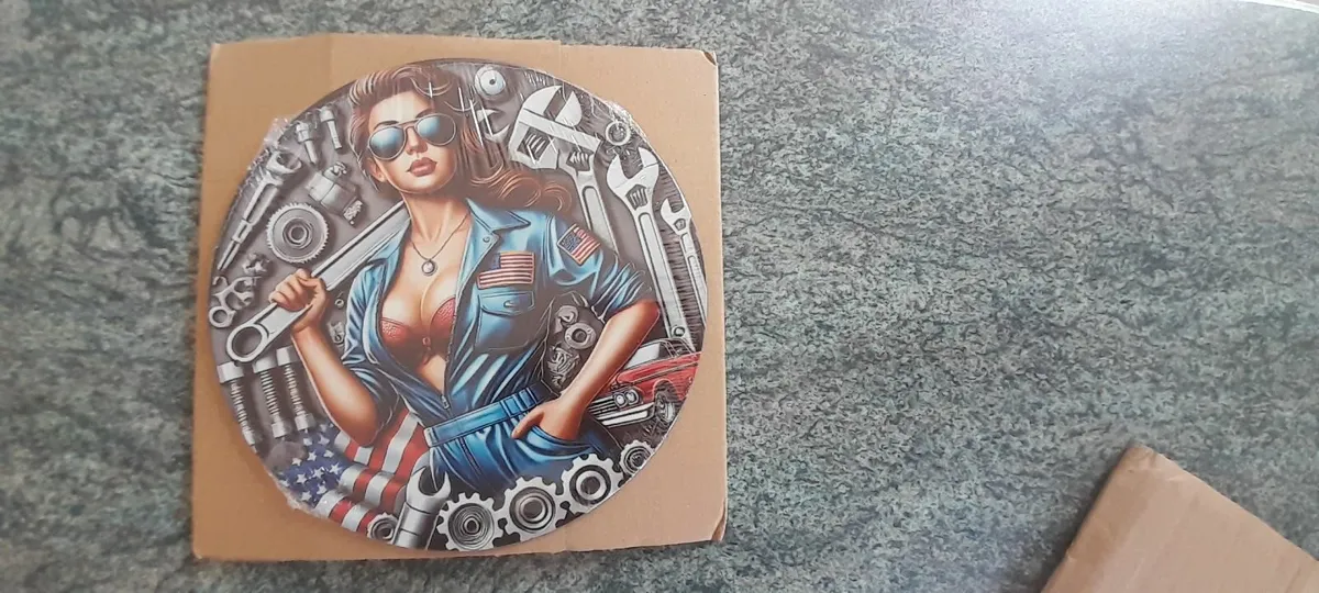 "Be a Fixer" with Tools & American Flag Metal Sign
