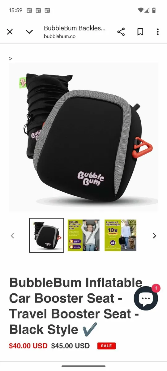 Travel car booster seat - Image 3