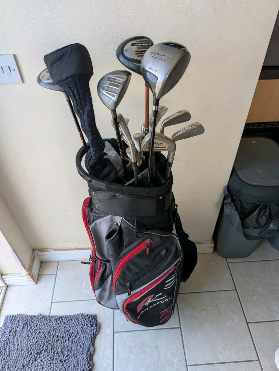 Adult Golf clubs in powakaddy deluxe bag - Image 1