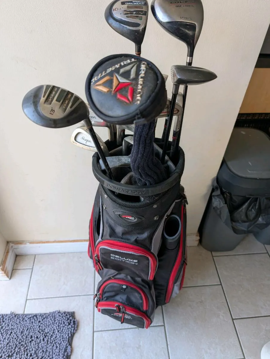Adult Golf clubs in powakaddy deluxe bag - Image 4