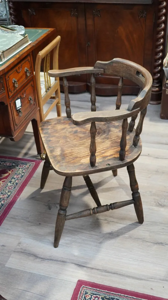 Vintage Windsor-Style Captain's Desk Chair - Image 2