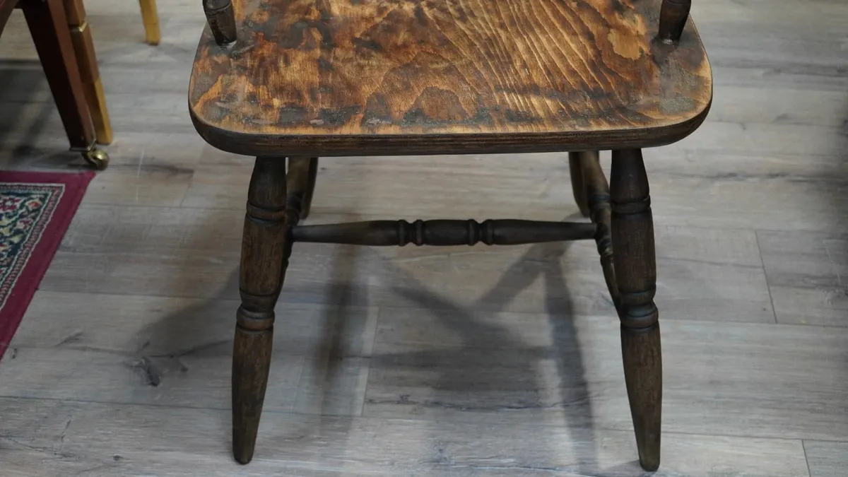 Vintage Windsor-Style Captain's Desk Chair - Image 4