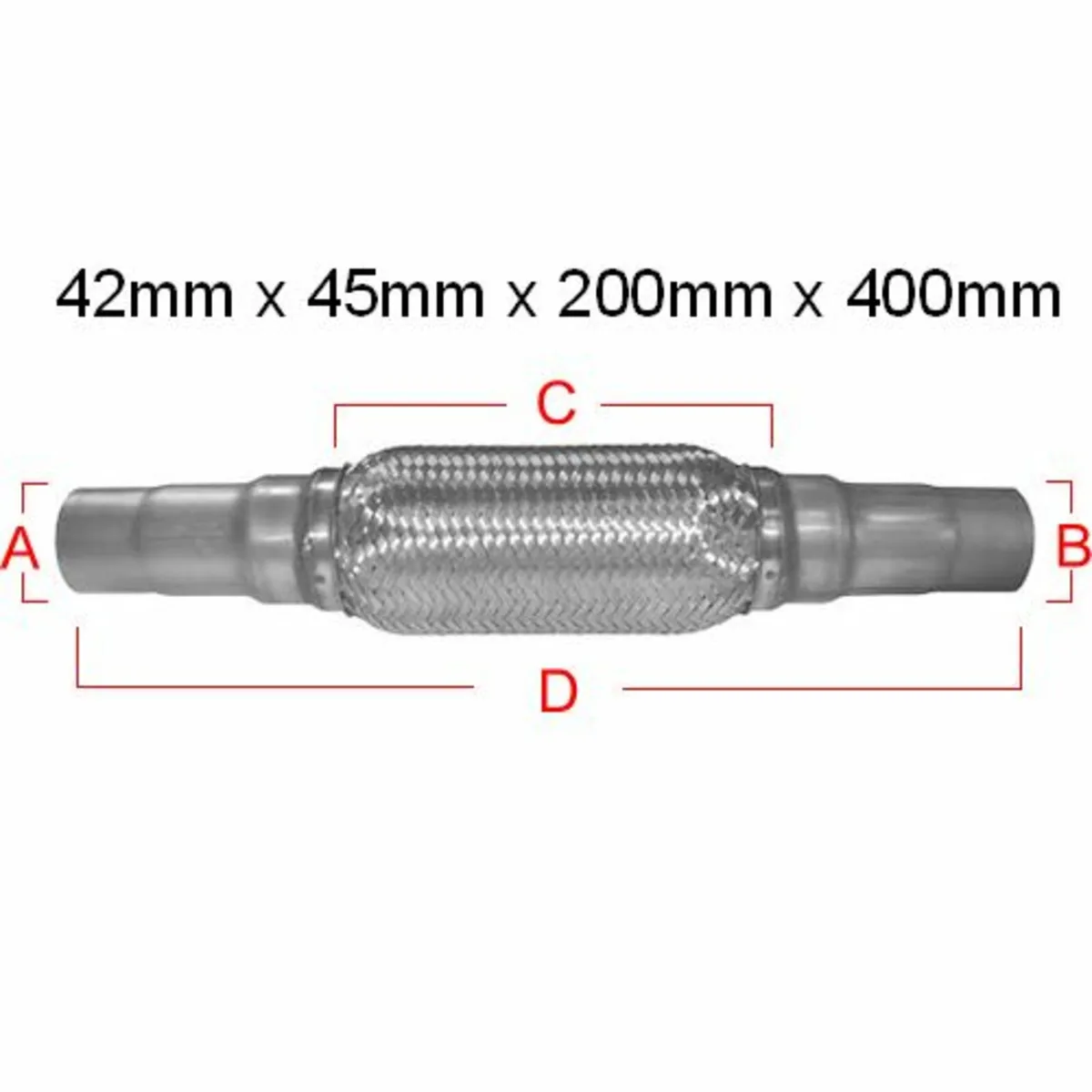 EXHAUST FLEXI PIPE 42 X 45 X 200 X 400 - Image 1