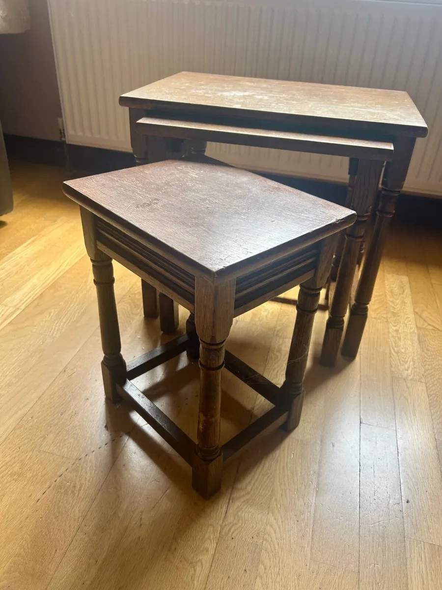 Table nest, solid oak - upcycle - Image 1