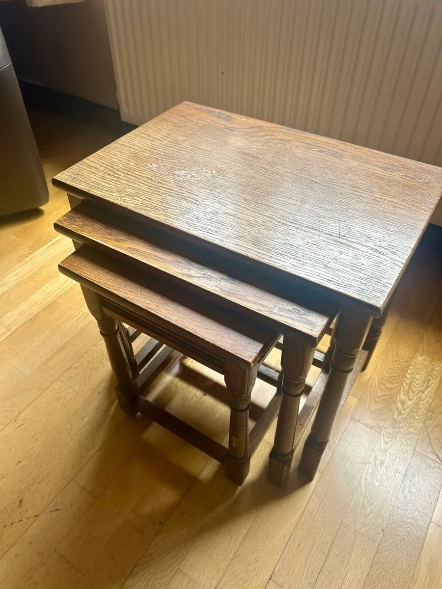 Table nest, solid oak - upcycle - Image 2