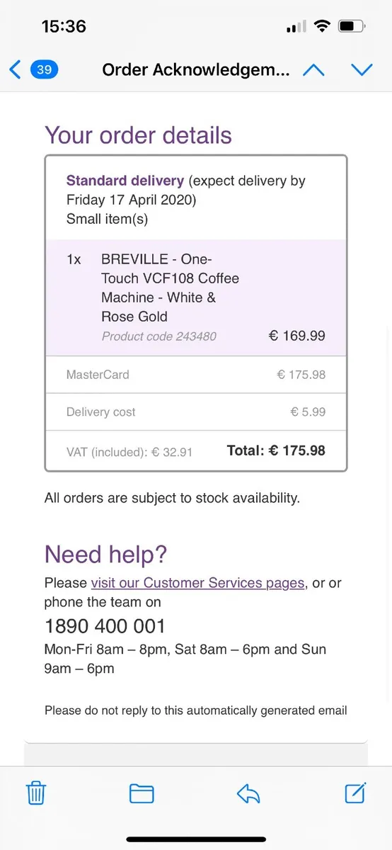 Breville coffee machine - Image 3