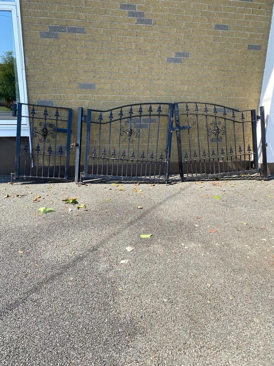 Home Entrance Black Steel Gates - Image 3