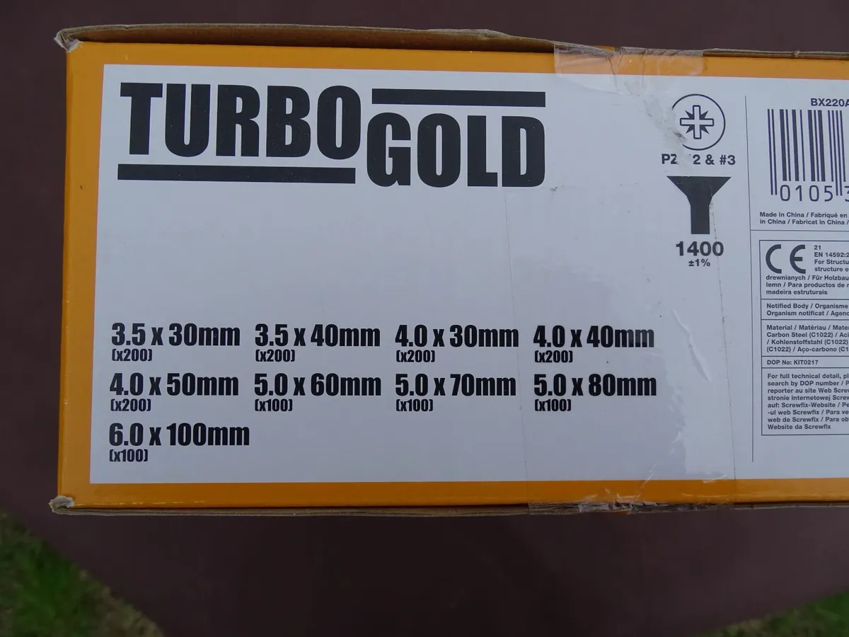 Screws 1,400 Turbo Gold. Brand New Unopened. - Image 4